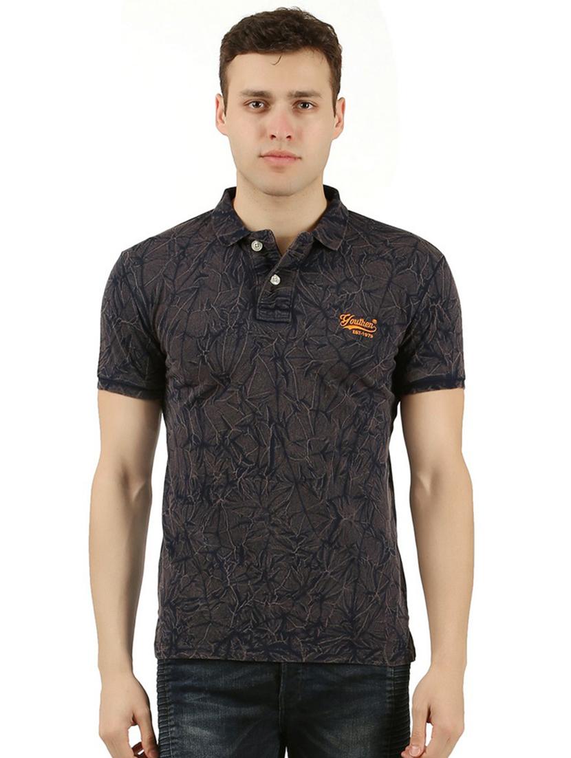 blue cotton all over print t-shirt - 15948263 - Zoom Image - 1