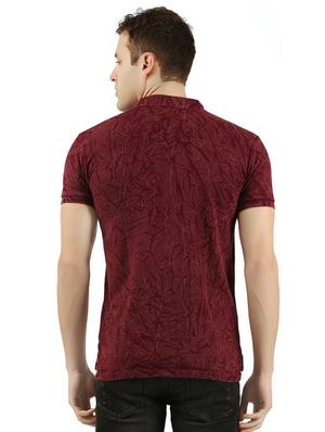 maroon all over print tshirt - 15948266 - Standard Image - 3