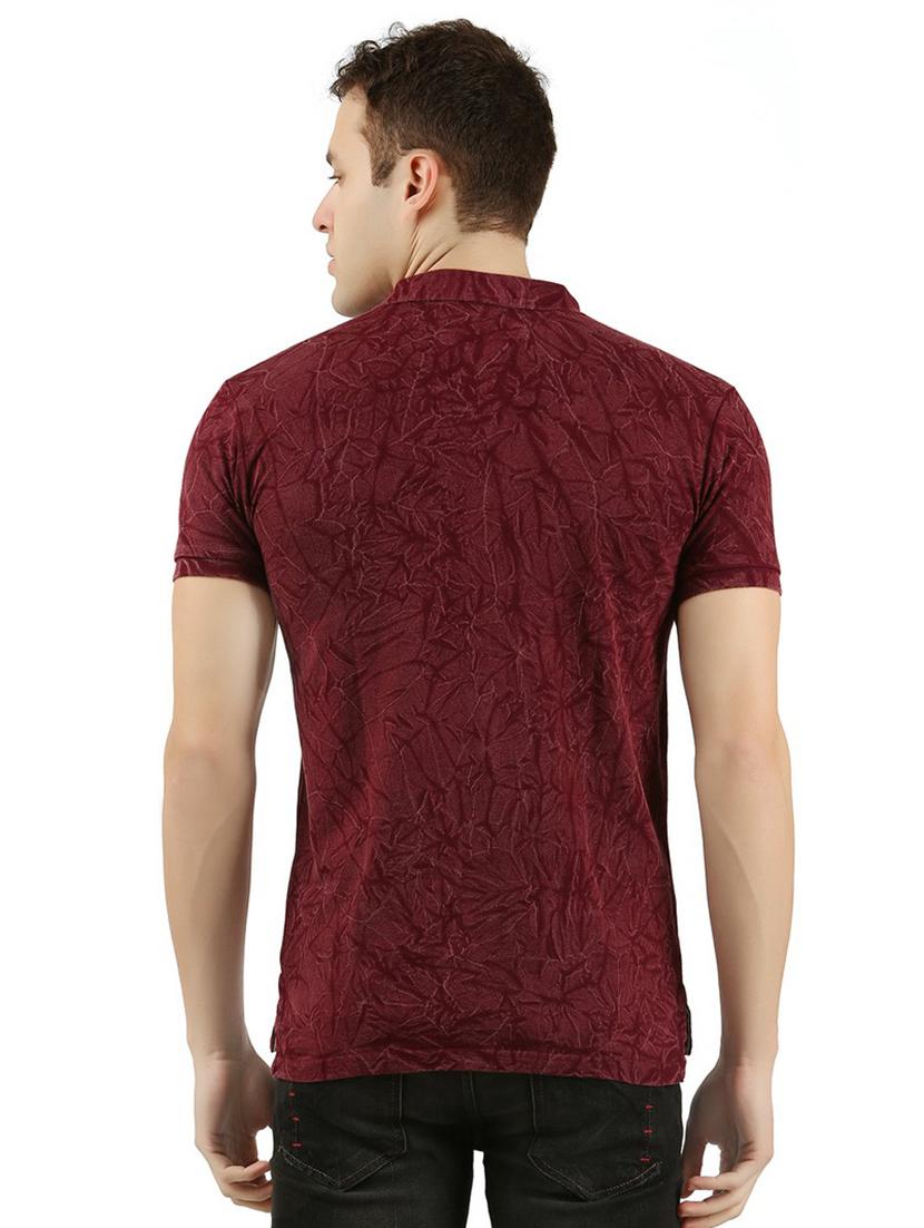 maroon all over print tshirt - 15948266 - Zoom Image - 3