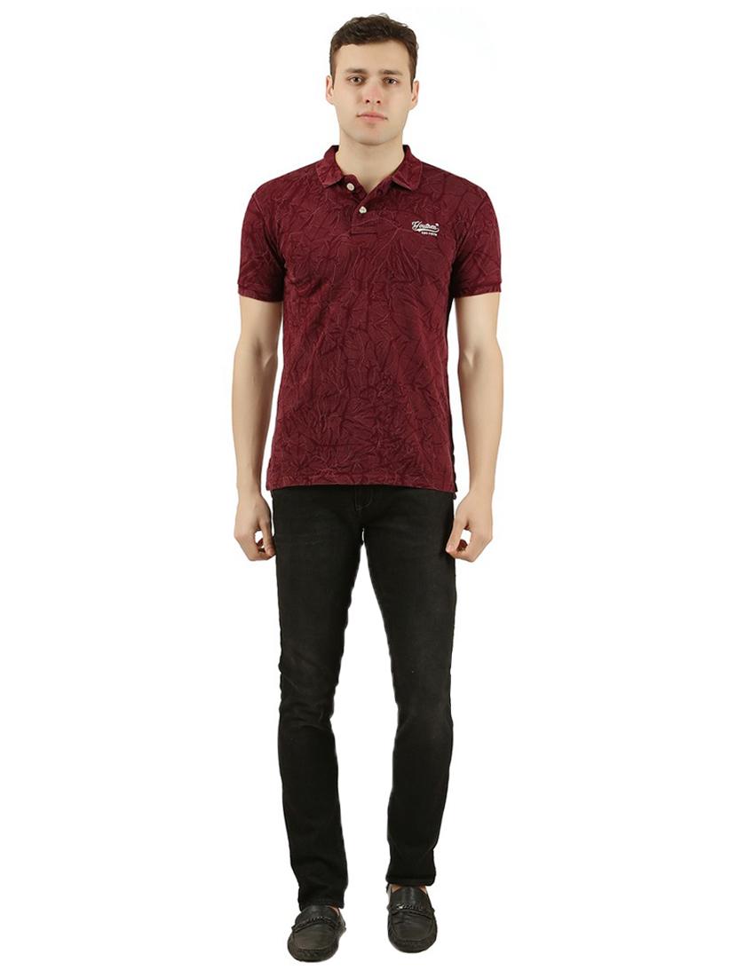 maroon all over print tshirt - 15948266 - Zoom Image - 4