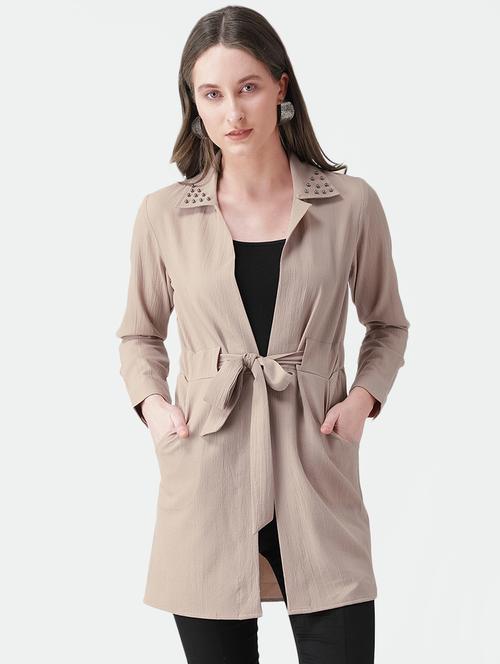 pearl embellished tie up waist shrug - 15948319 - Standard Image - 1