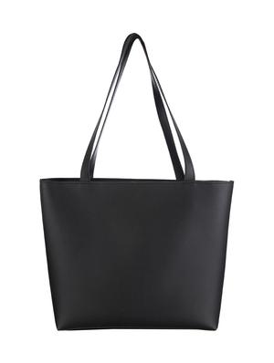 black leatherette (pu) regular tote - 15948363 - Standard Image - 2