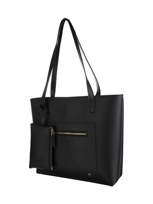 black leatherette (pu) regular tote - 15948363 - Standard Image - 4