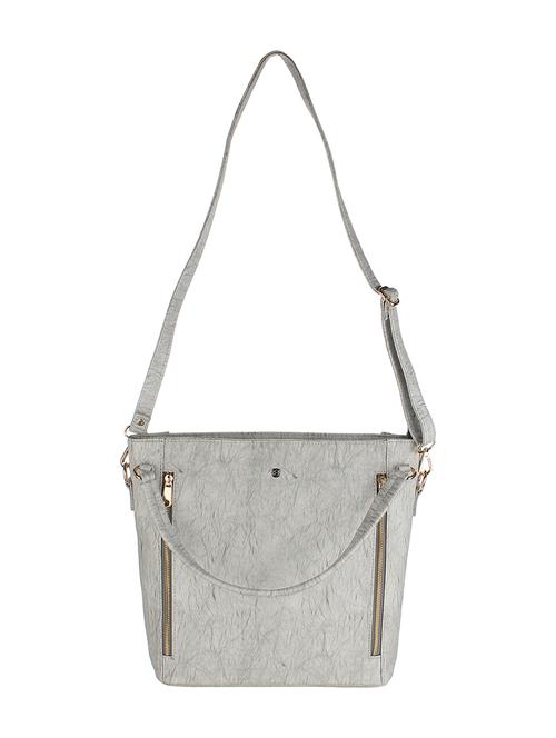grey leatherette (pu) regular handbag - 15948365 - Standard Image - 1