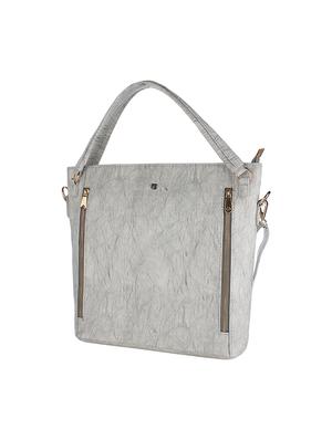 grey leatherette (pu) regular handbag - 15948365 - Standard Image - 4