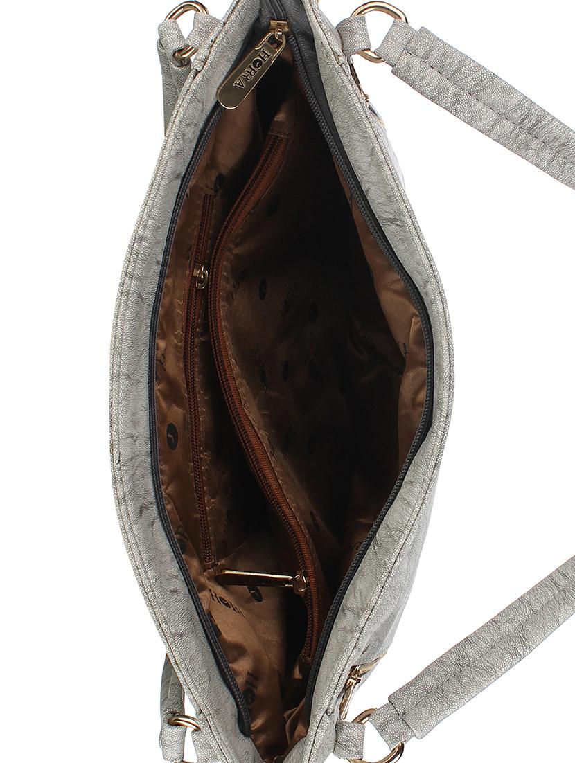 grey leatherette (pu) regular handbag - 15948365 - Zoom Image - 3