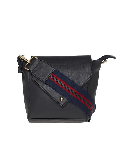 black leatherette (pu) regular sling bag - 15948371 - Standard Image - 1
