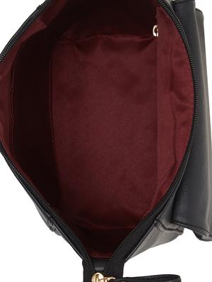 black leatherette (pu) regular sling bag - 15948371 - Standard Image - 3