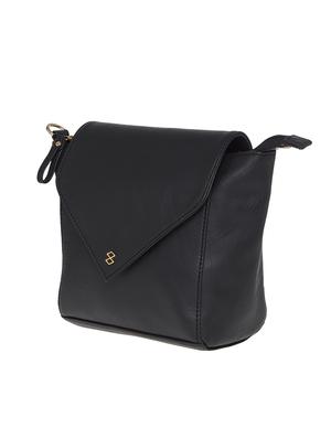 black leatherette (pu) regular sling bag - 15948371 - Standard Image - 4