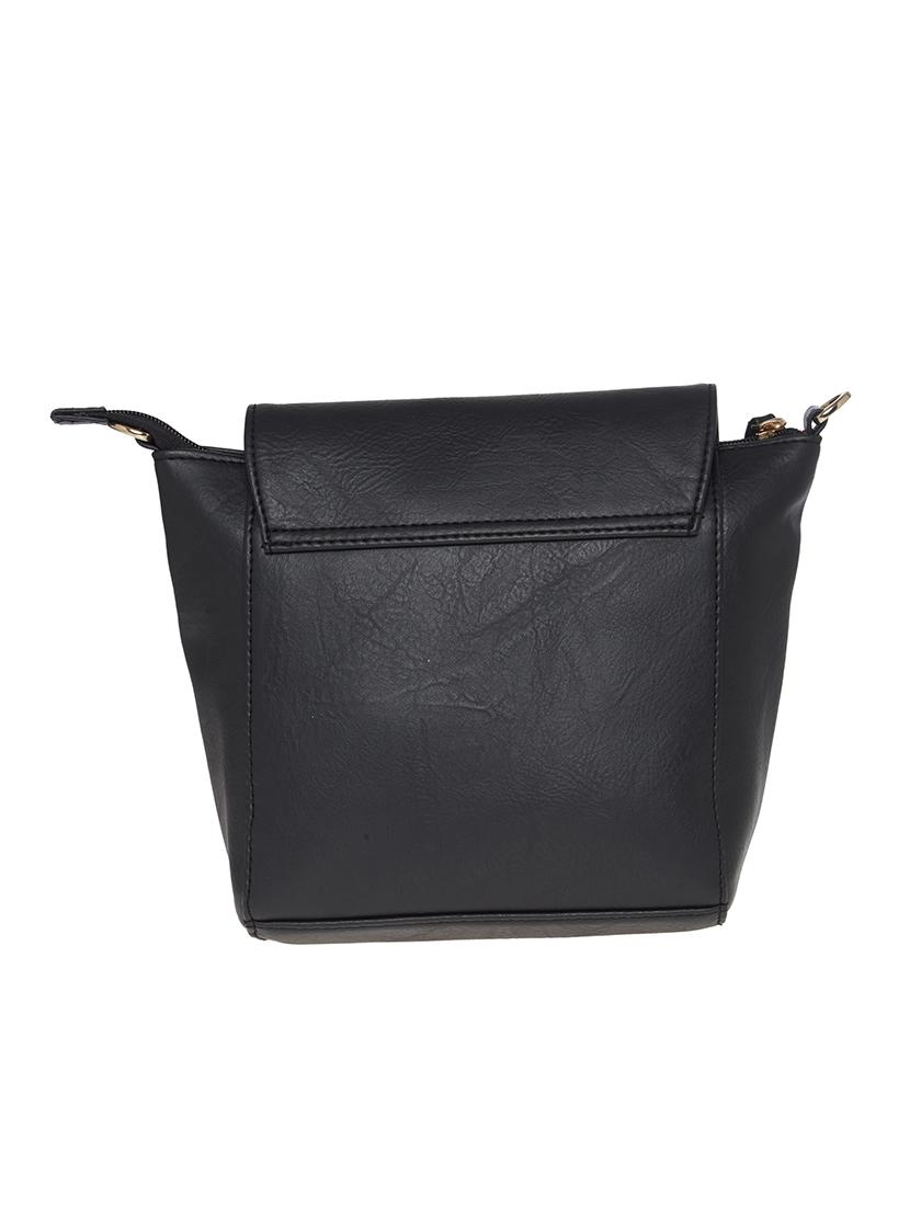 black leatherette (pu) regular sling bag - 15948371 - Zoom Image - 2