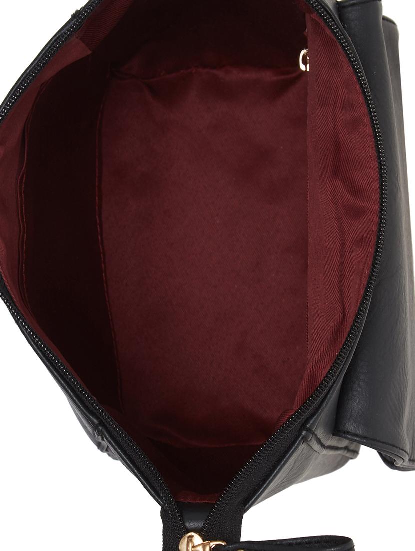black leatherette (pu) regular sling bag - 15948371 - Zoom Image - 3