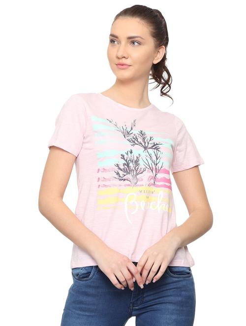 graphic print crew neck tee - 15948434 - Standard Image - 1