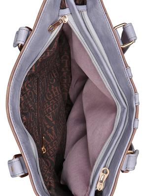 brown leatherette (pu) regular handbag - 15949058 - Standard Image - 3