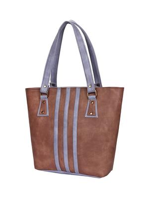 brown leatherette (pu) regular handbag - 15949058 - Standard Image - 4