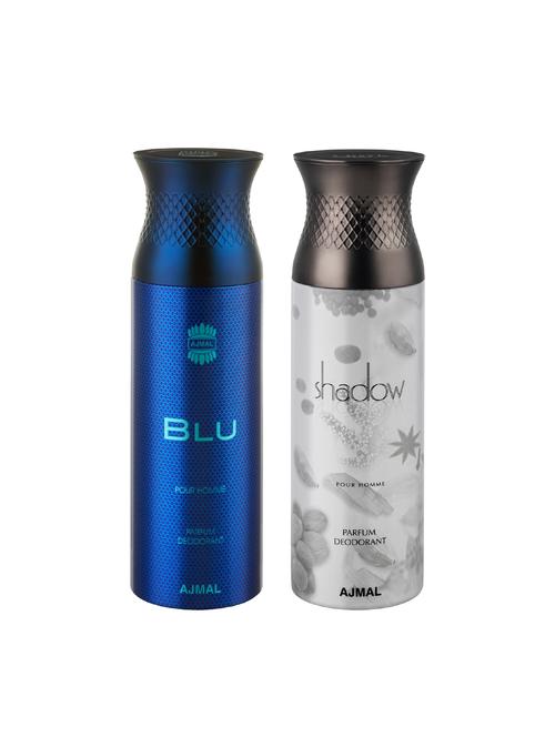 ajmal blu & shadow him deodorants for men pack of 2 - 15949774 - Standard Image - 1