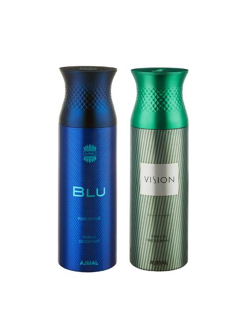 ajmal blu & vision deodorants for men pack of 2 - 15949776 - Standard Image - 1