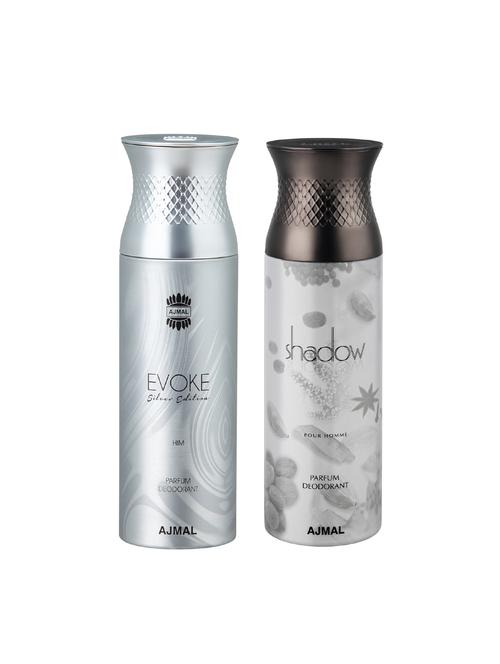 ajmal evokesilverhim & shadowhim deodorants for men pack of 2 - 15949797 - Standard Image - 1