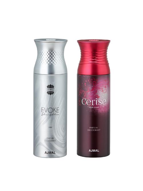 pack of evoke silver (men's) & cerise (women's) deodorants - 15949801 - Very Small Image - 1