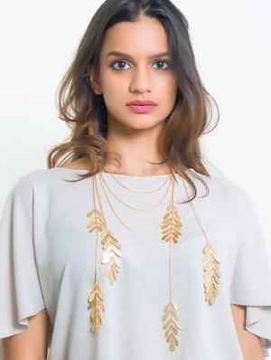 gold statement necklace - 15949999 - Standard Image - 3