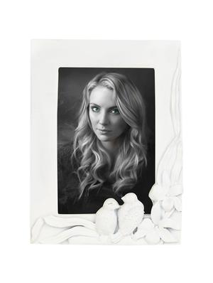personalized resin white rectangle shaped photo frame by golden peacock - 15950012 - Standard Image - 2