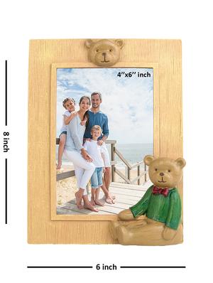 personalized rectangle shaped teddy table photo frame by golden peacock - 15950013 - Standard Image - 4