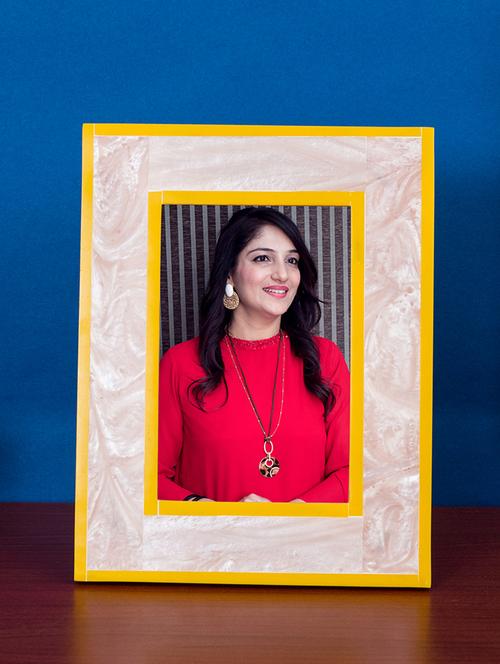 Personalized Light Pink Rectangle Photo Frame by Golden Peacock - 15950021 - Standard Image - 1