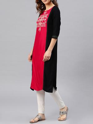 embroidered straight kurta - 15950025 - Standard Image - 2