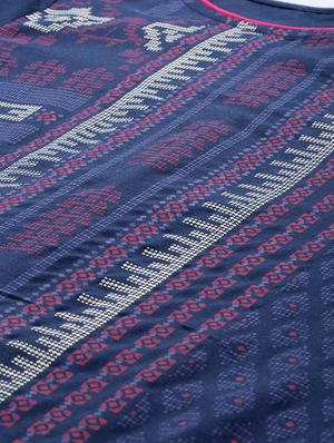 printed straight kurta - 15950065 - Standard Image - 4