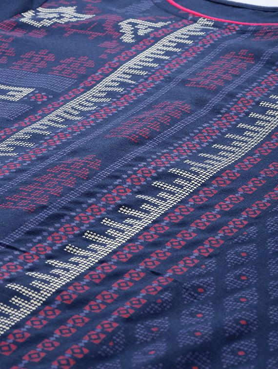 printed straight kurta - 15950065 - Zoom Image - 4