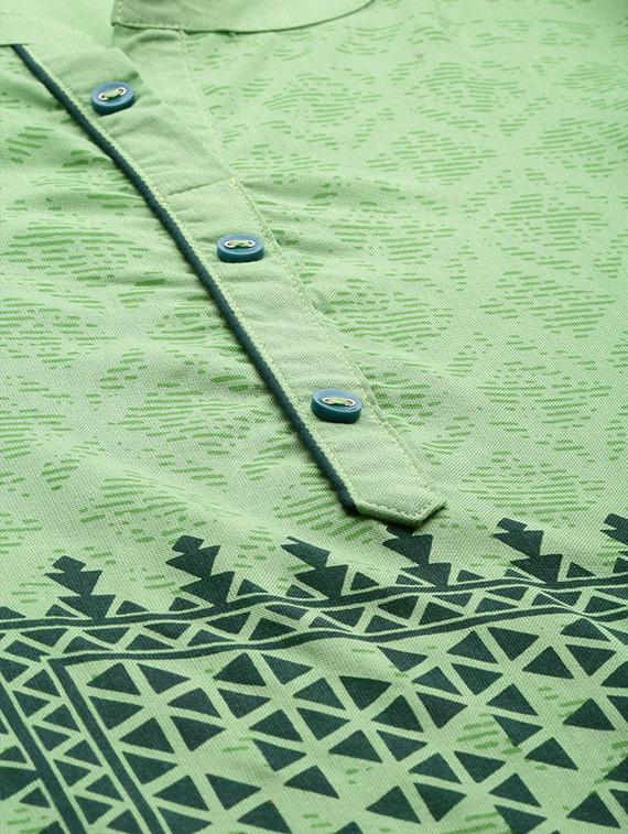 printed straight kurta - 15950066 - Zoom Image - 4