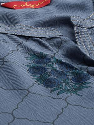 printed straight kurta - 15950076 - Standard Image - 4