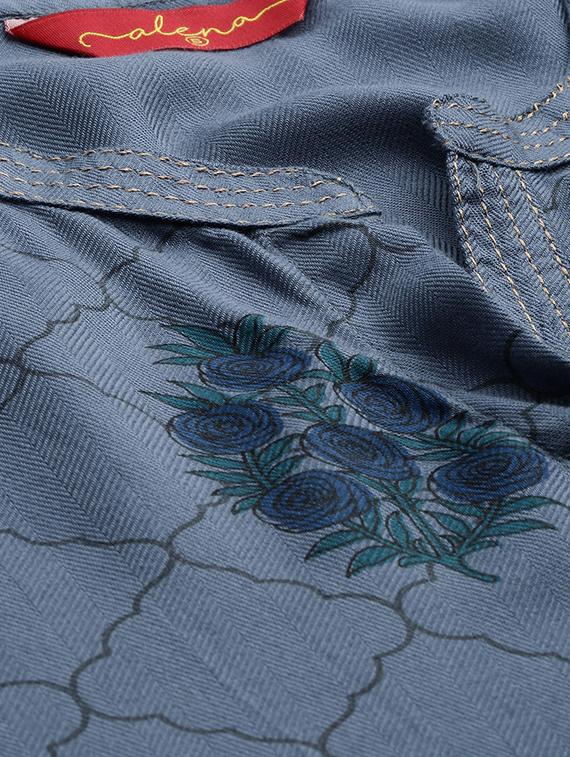 printed straight kurta - 15950076 - Zoom Image - 4
