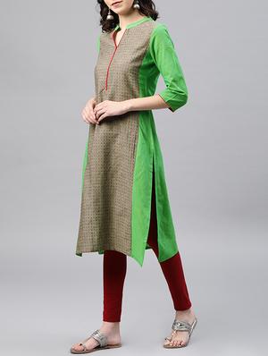 embroidered straight kurta - 15950082 - Standard Image - 2
