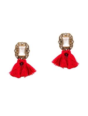 red drop earring - 15950091 - Standard Image - 2