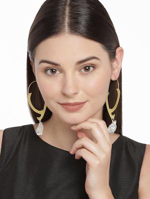 gold drop earring - 15950096 - Standard Image - 4
