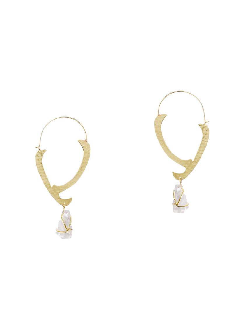gold drop earring - 15950096 - Zoom Image - 2
