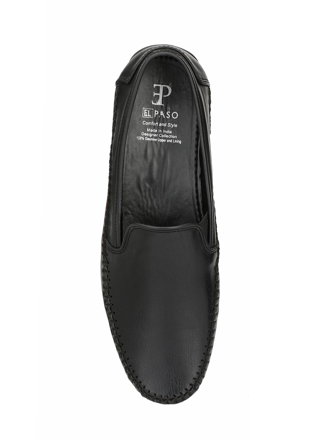 black leatherette slip on loafers - 15950109 - Zoom Image - 4