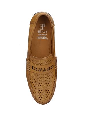 tan leatherette slip on loafers - 15950112 - Standard Image - 4