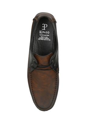 brown leatherette lace up shoes - 15950114 - Standard Image - 4