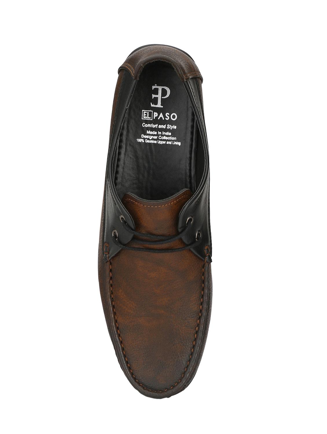 brown leatherette lace up shoes - 15950114 - Zoom Image - 4