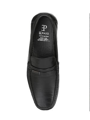 black leatherette slip on loafers - 15950116 - Standard Image - 4