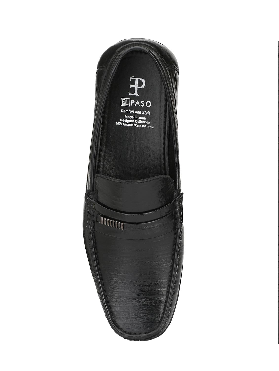 black leatherette slip on loafers - 15950116 - Zoom Image - 4