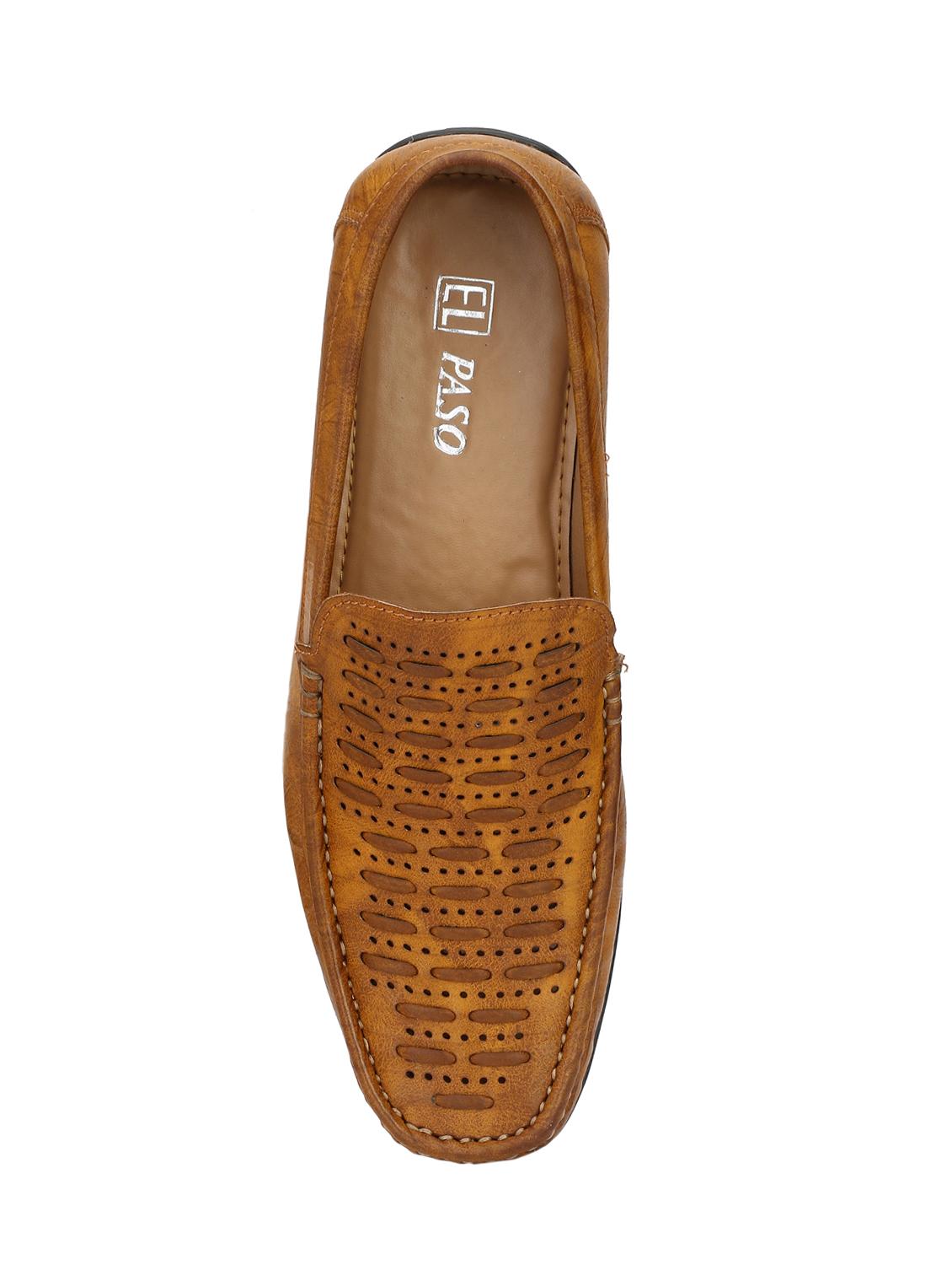 tan leatherette slip on loafers - 15950117 - Zoom Image - 4