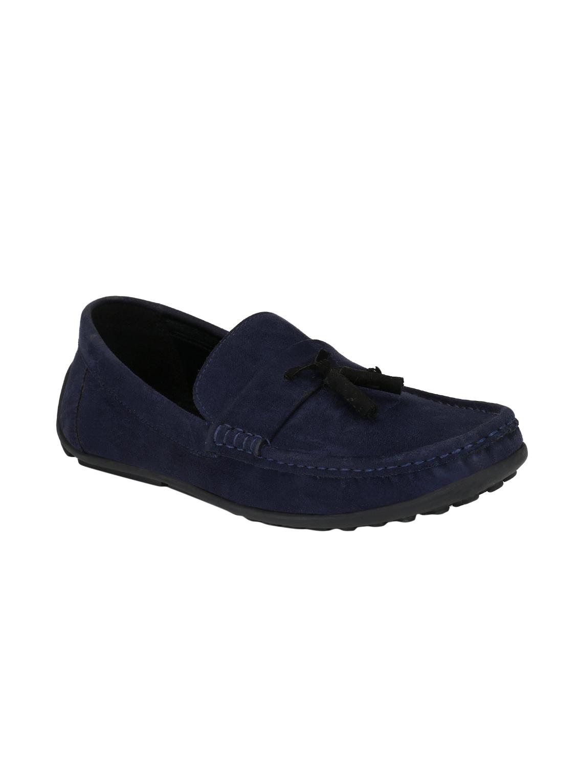 blue suede slip on loafers - 15950118 - Zoom Image - 1