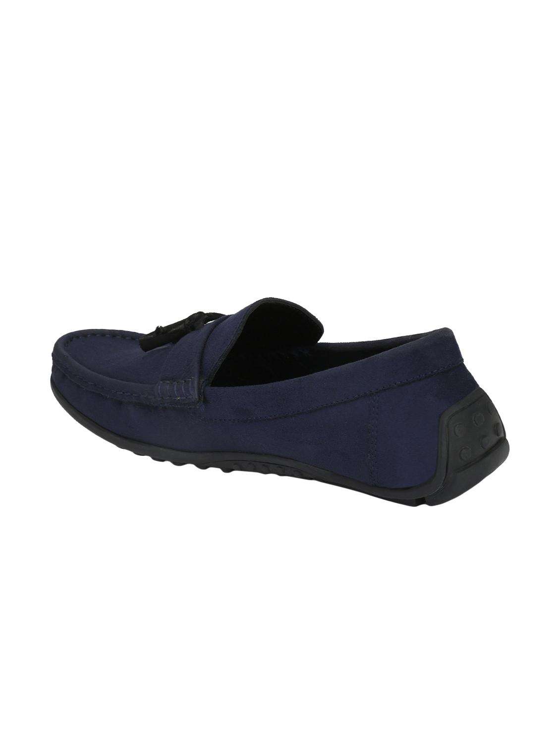 blue suede slip on loafers - 15950118 - Zoom Image - 3