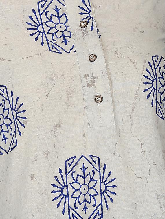 block printed a-line kurta with pocket - 15950332 - Zoom Image - 5