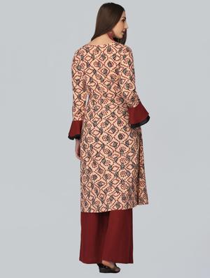 straight bell sleeves kurta - 15950333 - Standard Image - 3