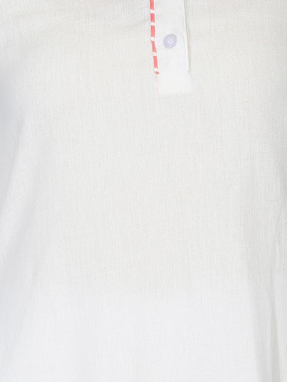 straight solid kurta with pockets - 15950334 - Zoom Image - 4