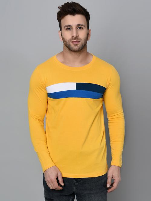 yellow cotton cut and sew t-shirt - 15950349 - Standard Image - 1