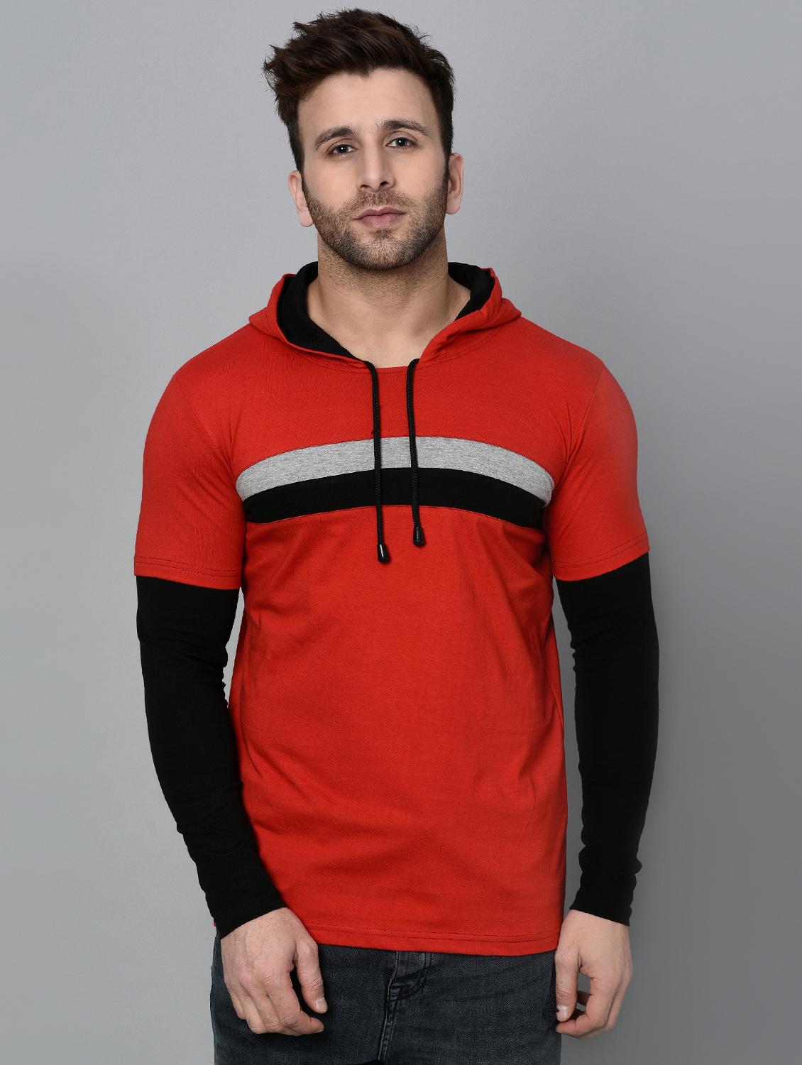 red cotton cut and sew t-shirt - 15950353 - Zoom Image - 1